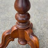 Solid wood corner side table with drawer