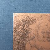 Charcoal on coppered sheet
