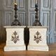2 x French church consoles