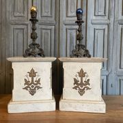2 x French church consoles