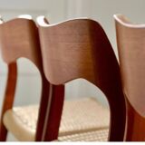Chaises de salle à manger modèle 71 par Niels Otto Møller, années 1950, lot de 4