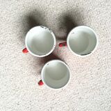 Enamelled tin cups