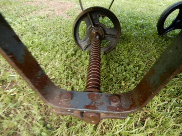 Table basse industrielle vintage chariot de marbrier ancien