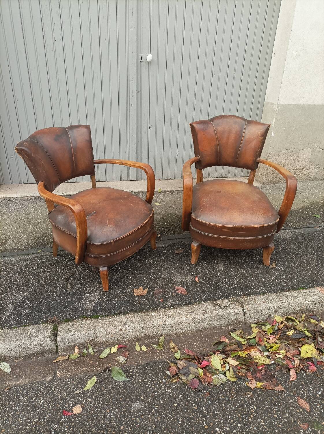 Pair of club chairs