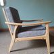 Grey Boomerang armchairs