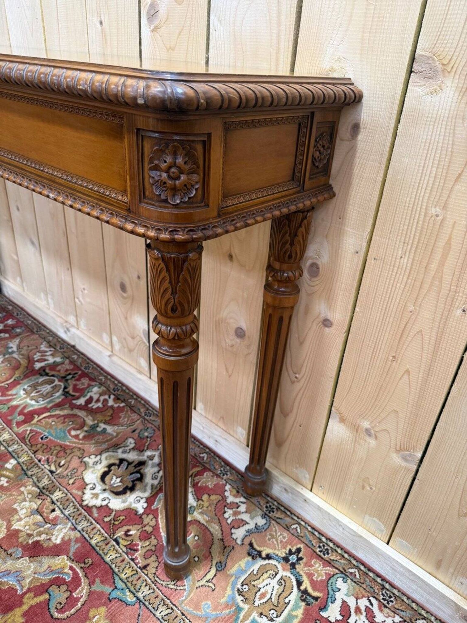 Console d'appui – Style Louis XVI – Bois sculpté verni – Début XXe