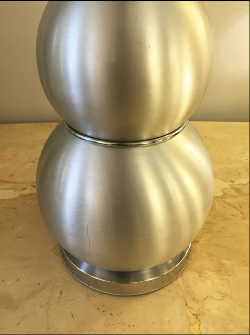 Lamp bubble in brushed aluminum