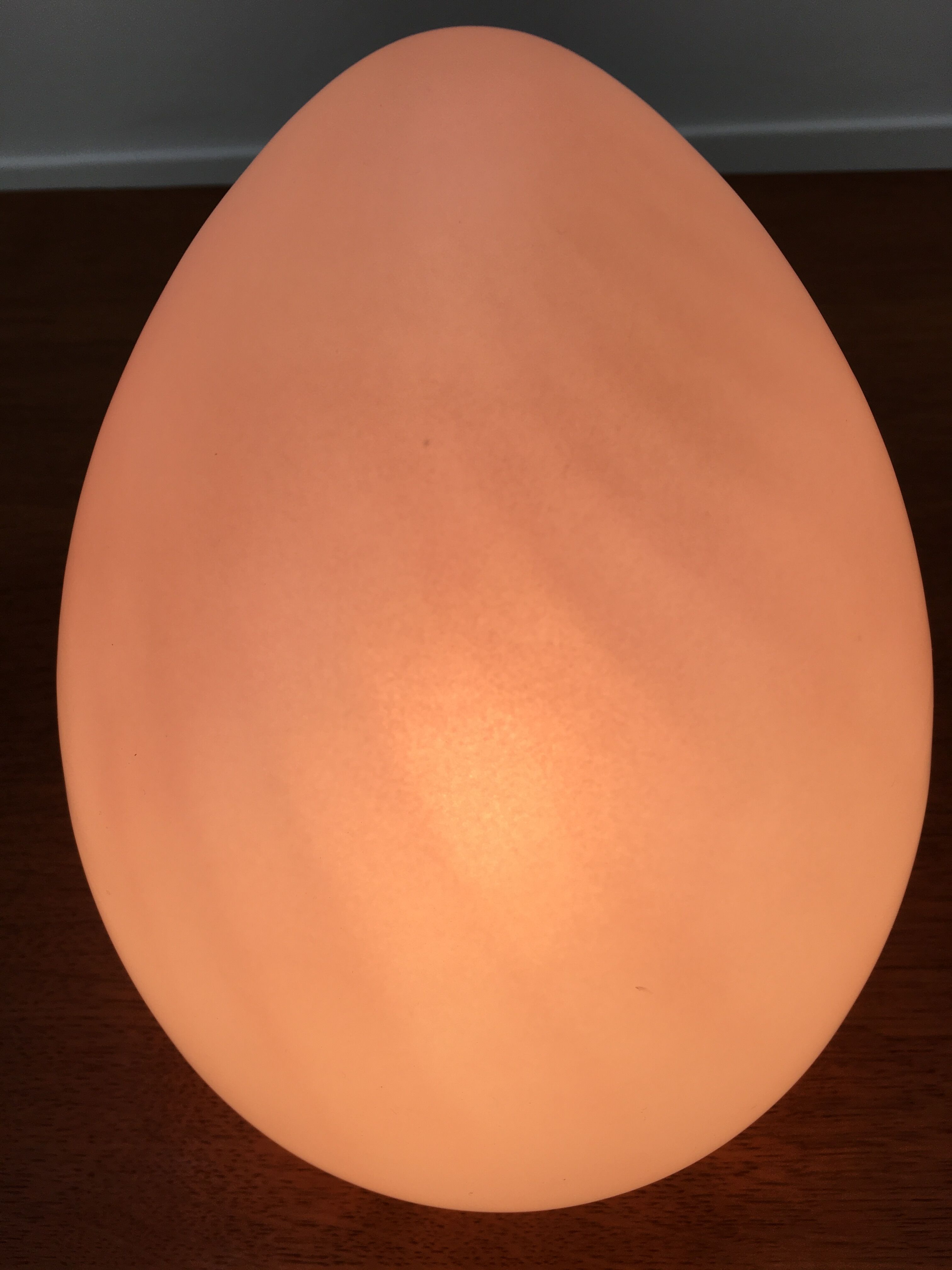 Pink Murano glass egg lamp, 70s