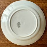 Set of 12 flat ironstone plates from Luneville