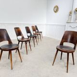 6 chocolate brown Baumann Mondor chairs