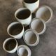 Lot de 4 pots à épices en grès cérame de france beige