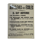 enamelled plate "to school pupils...."