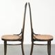 Set of 4 original vintage Thonet design webbing chairs model Long John