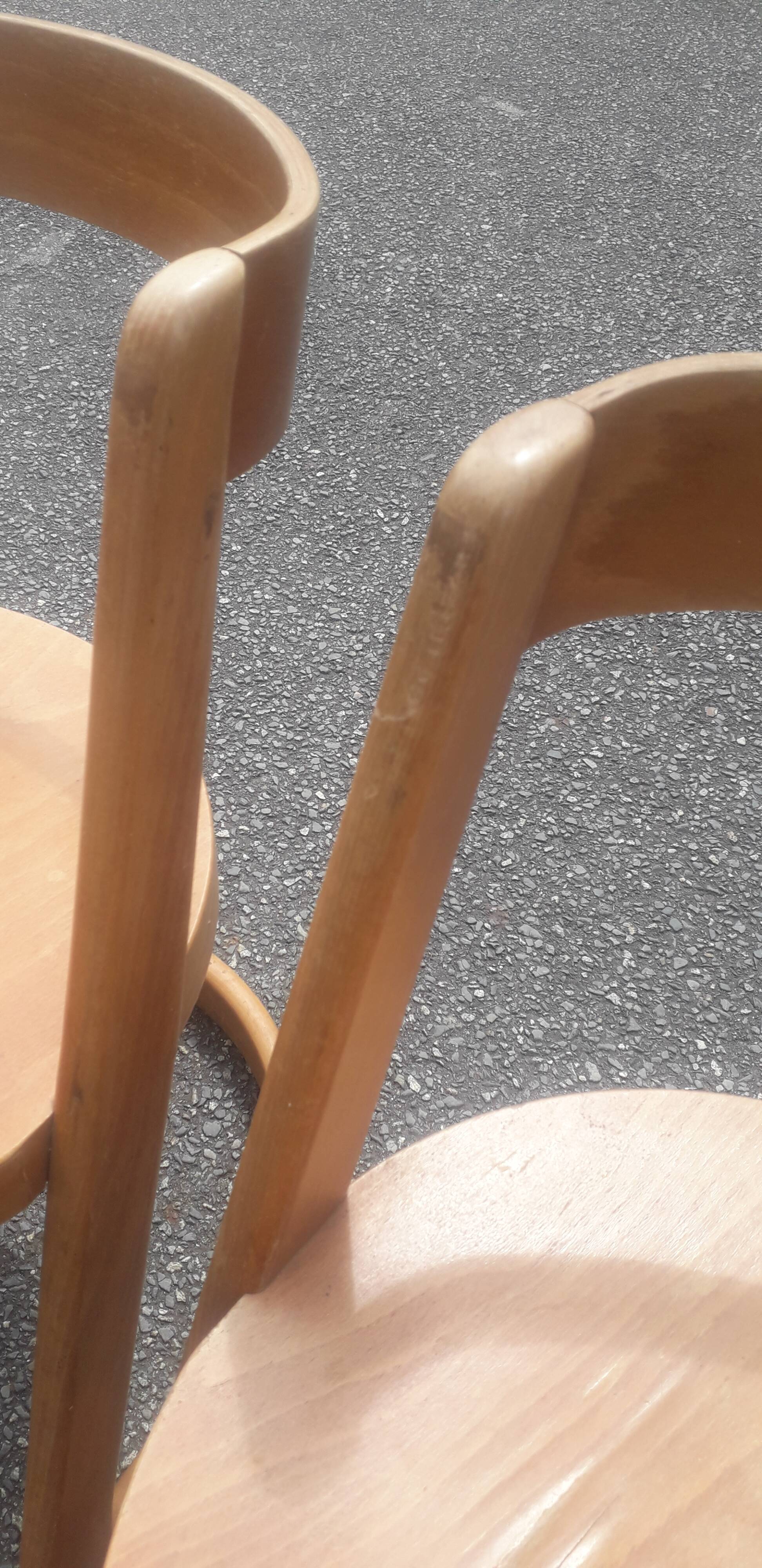 Suite de 6 chaises vintage Baumann modèle Halfa