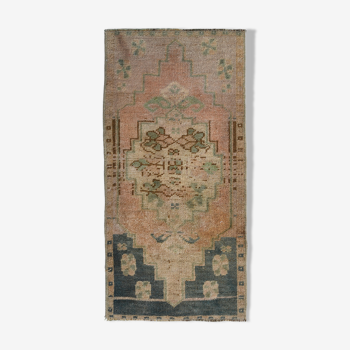 Turkish vintage door mat rug