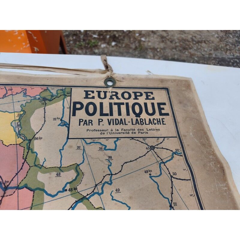 World map by P. Vidal de la Blache