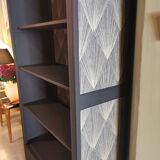 Restyled art deco bookcase shelf cabinet