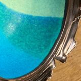 Bol en céramique émaillée bleu et vert azur