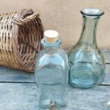 Duo of bottles/carafes, vintage