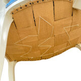 2 blue Louis XV armchairs