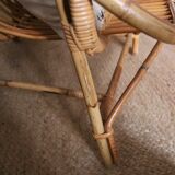 Vintage rattan bench