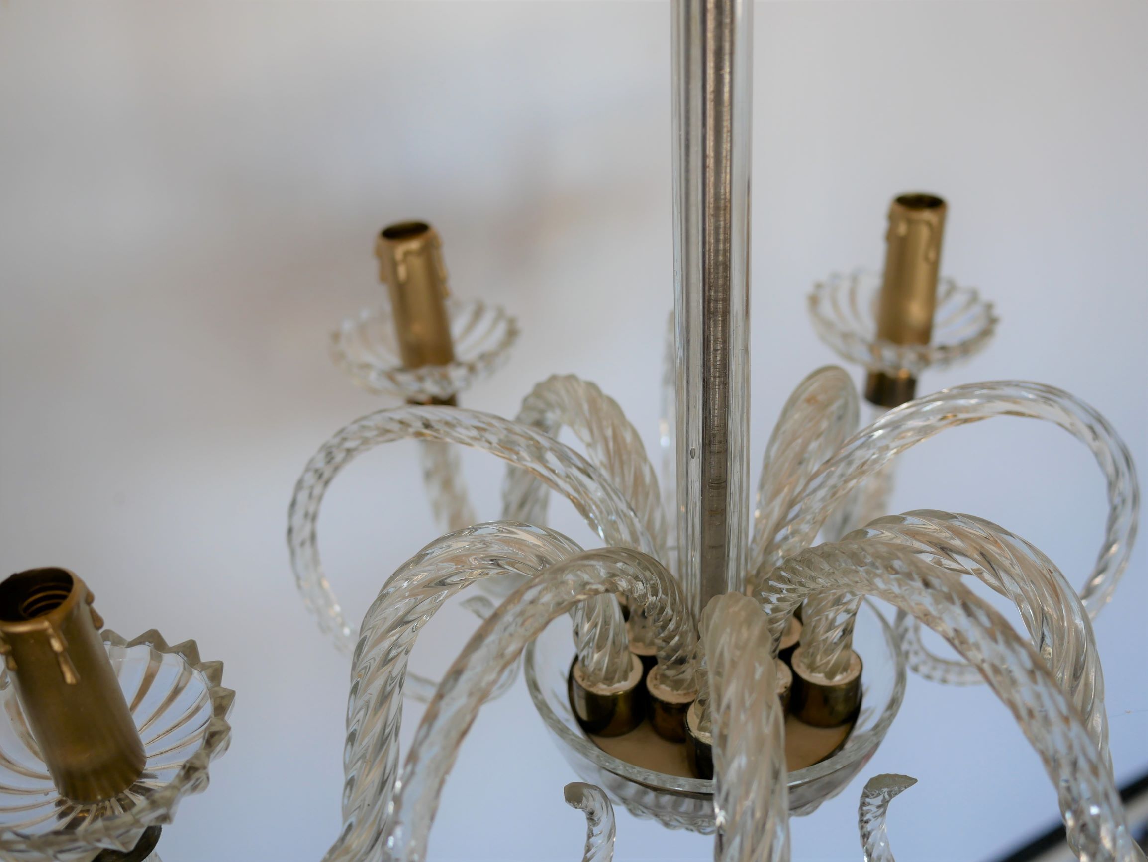 Vintage glass chandelier