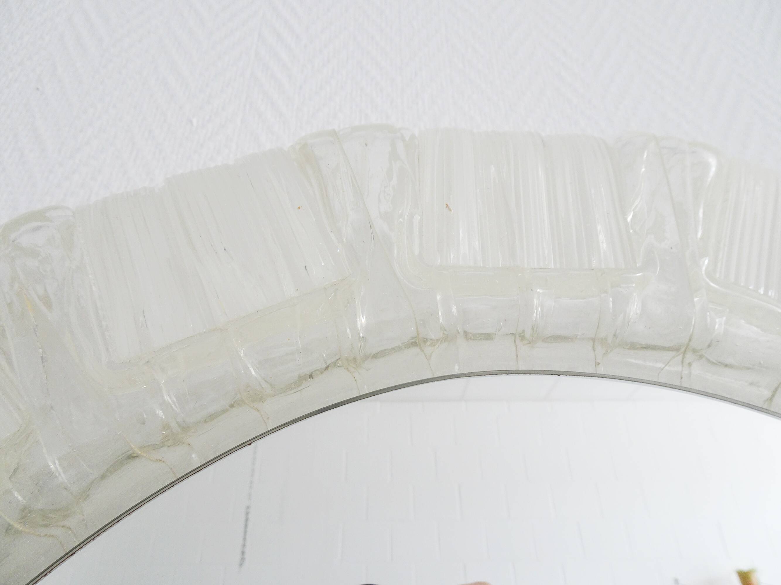 Illuminated mirror acrylic glass - mid century wall decoration