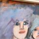 Mino maccari oil-based print 30x40 three female figurines