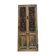 Front door of a house or building in the city centre, with a dolphin door knocker and frame + transom.