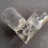6 grands verres en cristal taillé XIXème