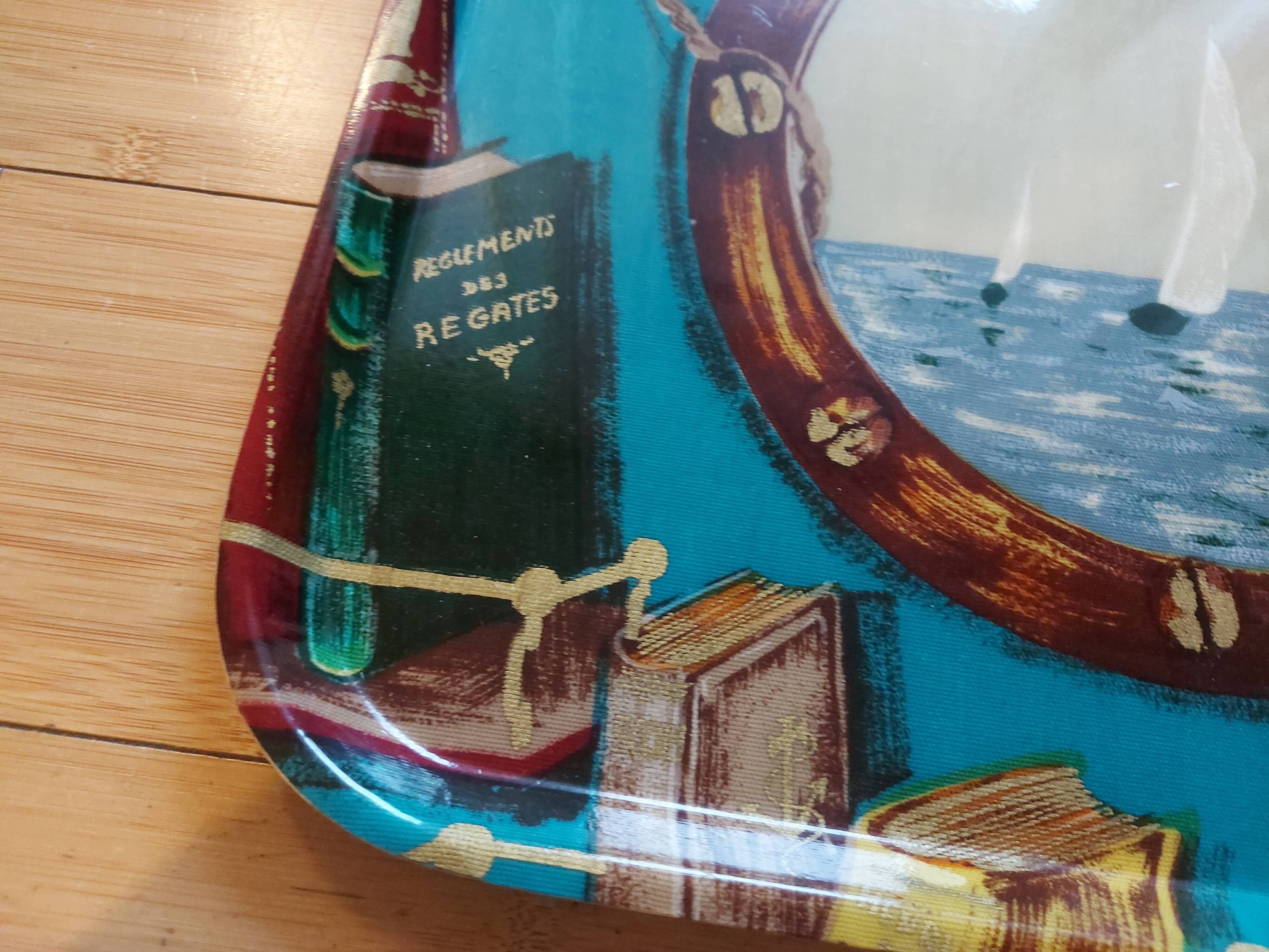 Vintage tray 60's S fiberglass, regatta Saint Tropez, Sainte Maxime