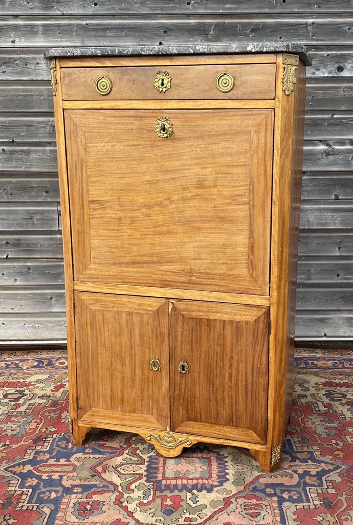 Mahogany Secretary Period Transition XVIII Eme Century
