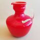 Opalina Fiorentina pitcher in blown red opaline