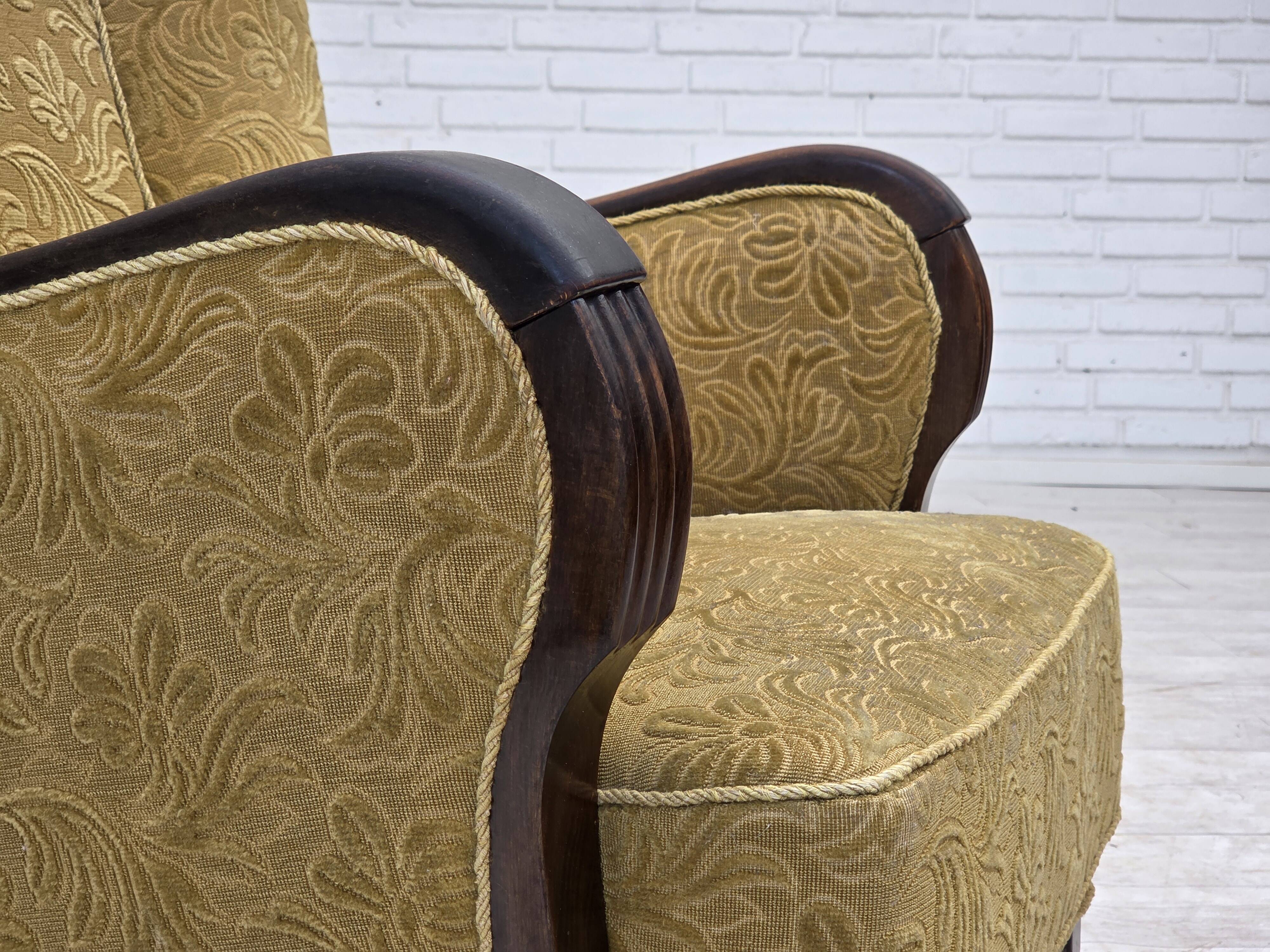 1960s, Danish design, armchair, original condition, furniture fabric.