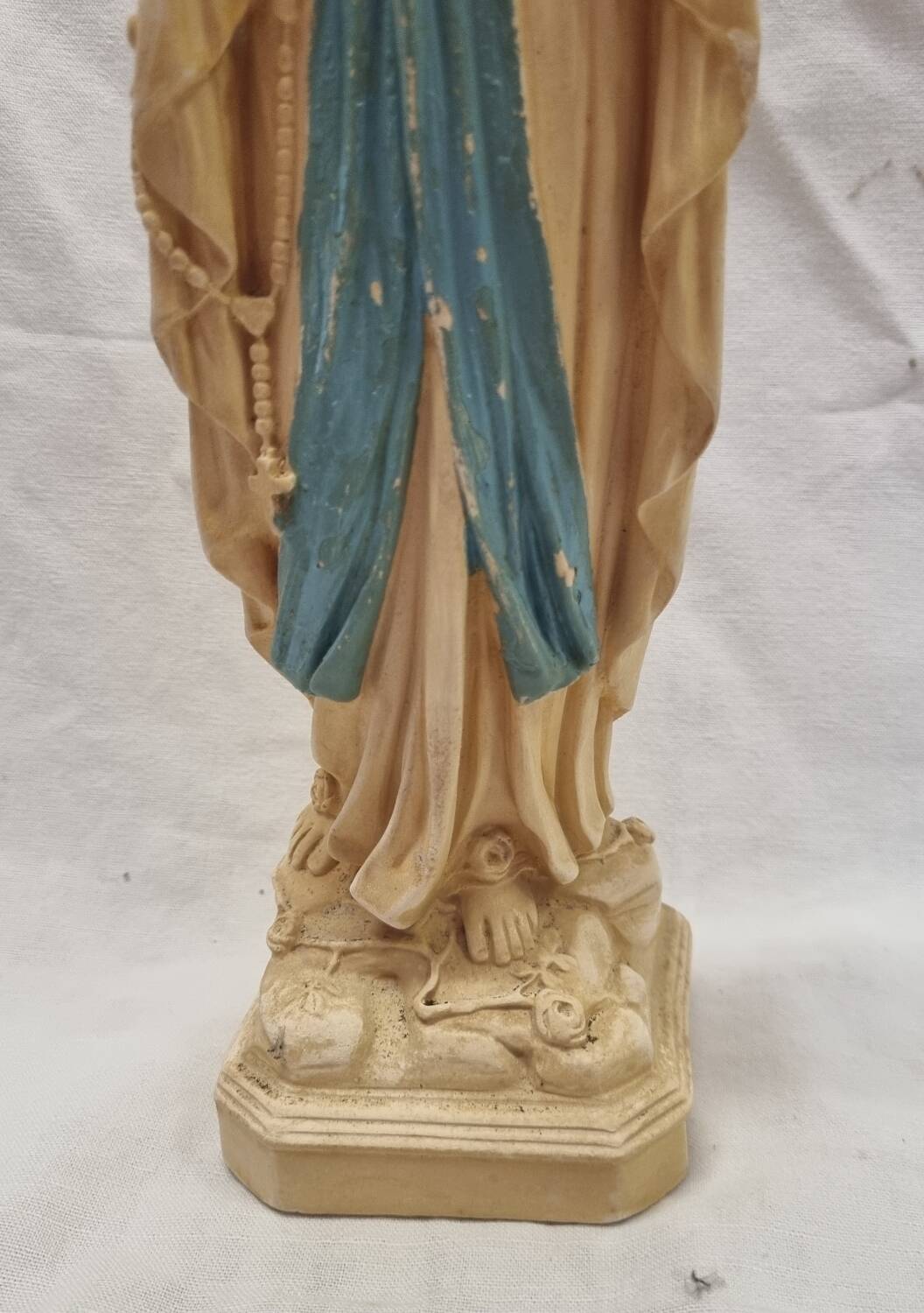 Virgin Mary in solid plaster