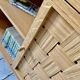 2-door sideboard in woven oak and lupin oak