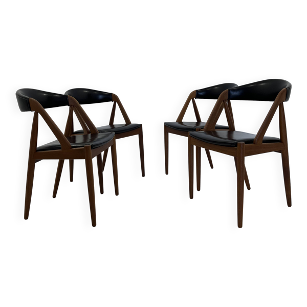 Chaises de Salle à Manger Modèle 31 par Kai Kristiansen pour Andersen Møbelfabrik, Set de