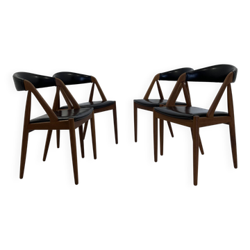 Chaises de Salle à Manger Modèle 31 par Kai Kristiansen pour Andersen Møbelfabrik, Set de