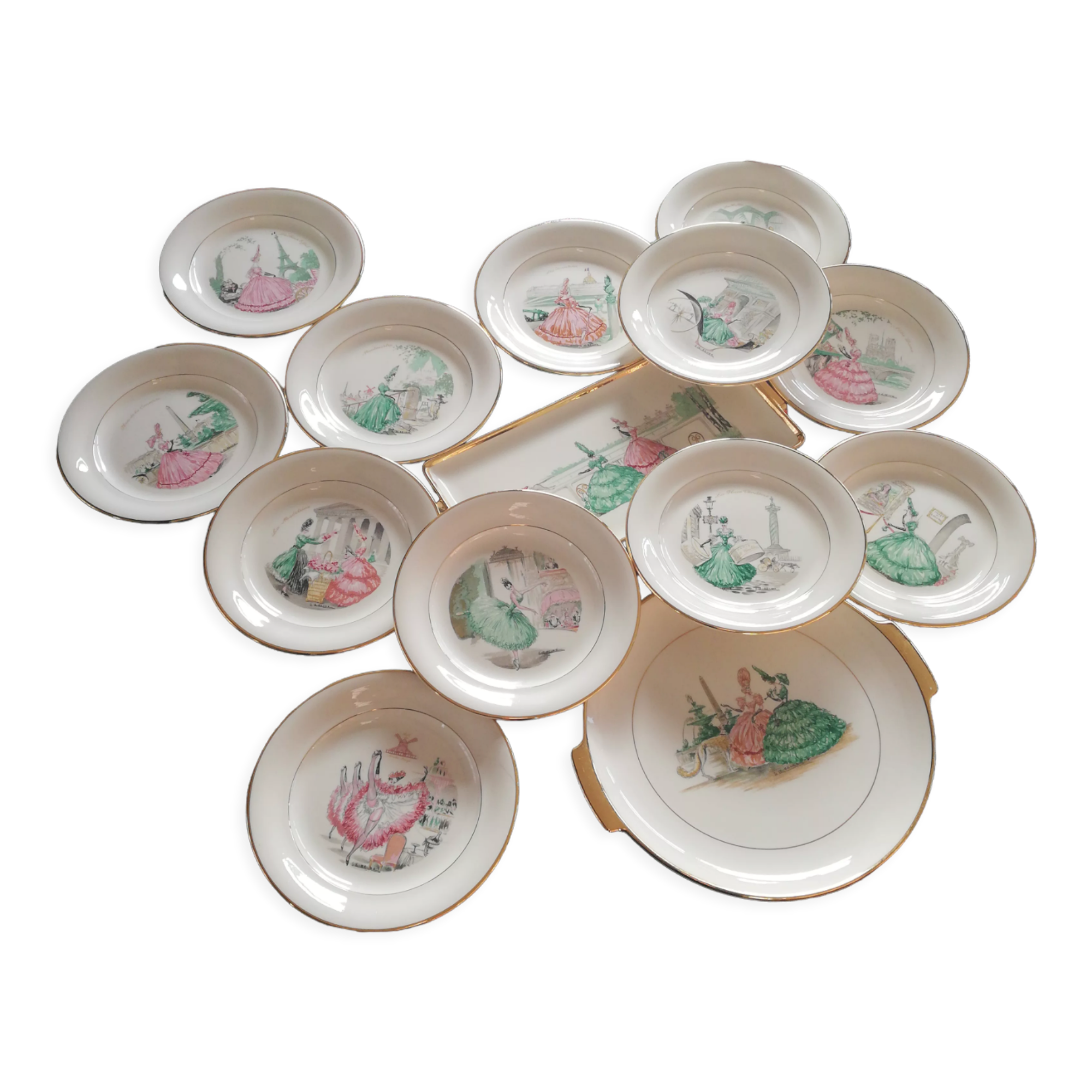 Service to dessert villeroy and boch "Promenade à Paris"