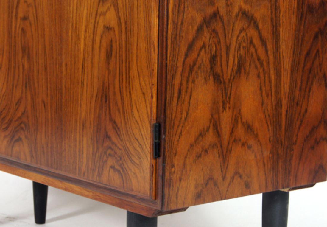 Vintage Danish retro hi-fi furniture in rosewood