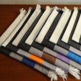 12 vintage fringed napkins