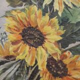 Oil on canvas sunflowers