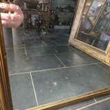 Art Deco gilded trumeau, bevelled mirror