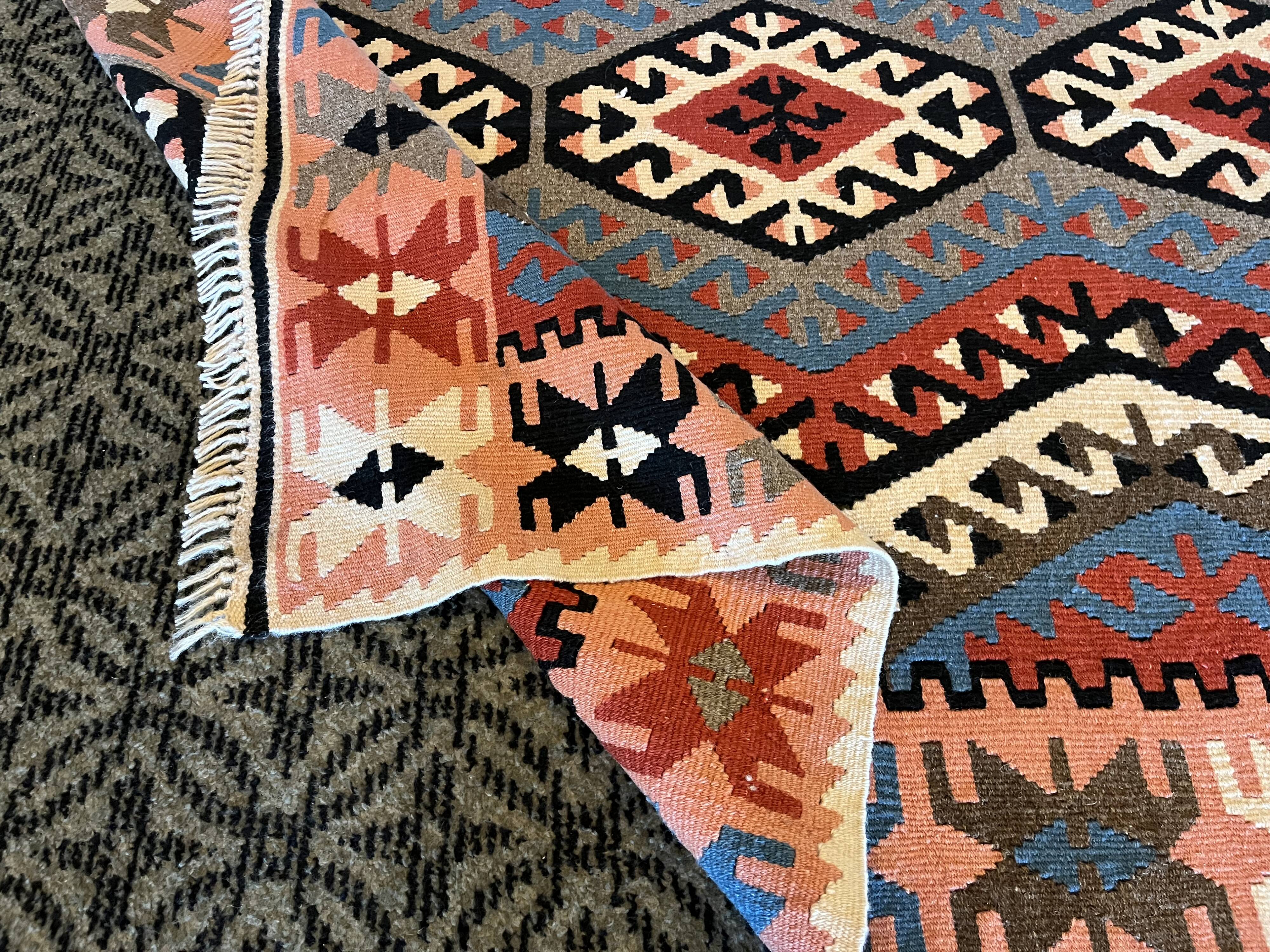 Handmade Colorful Kelim Carpet