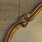 Vintage Ornate Gold Resin Wall-Mounted Mirror & Matching Console Table 5055