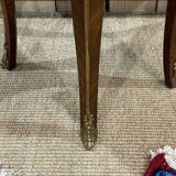 Louis XV style bedside table in rosewood and oak from the 70s with marble top