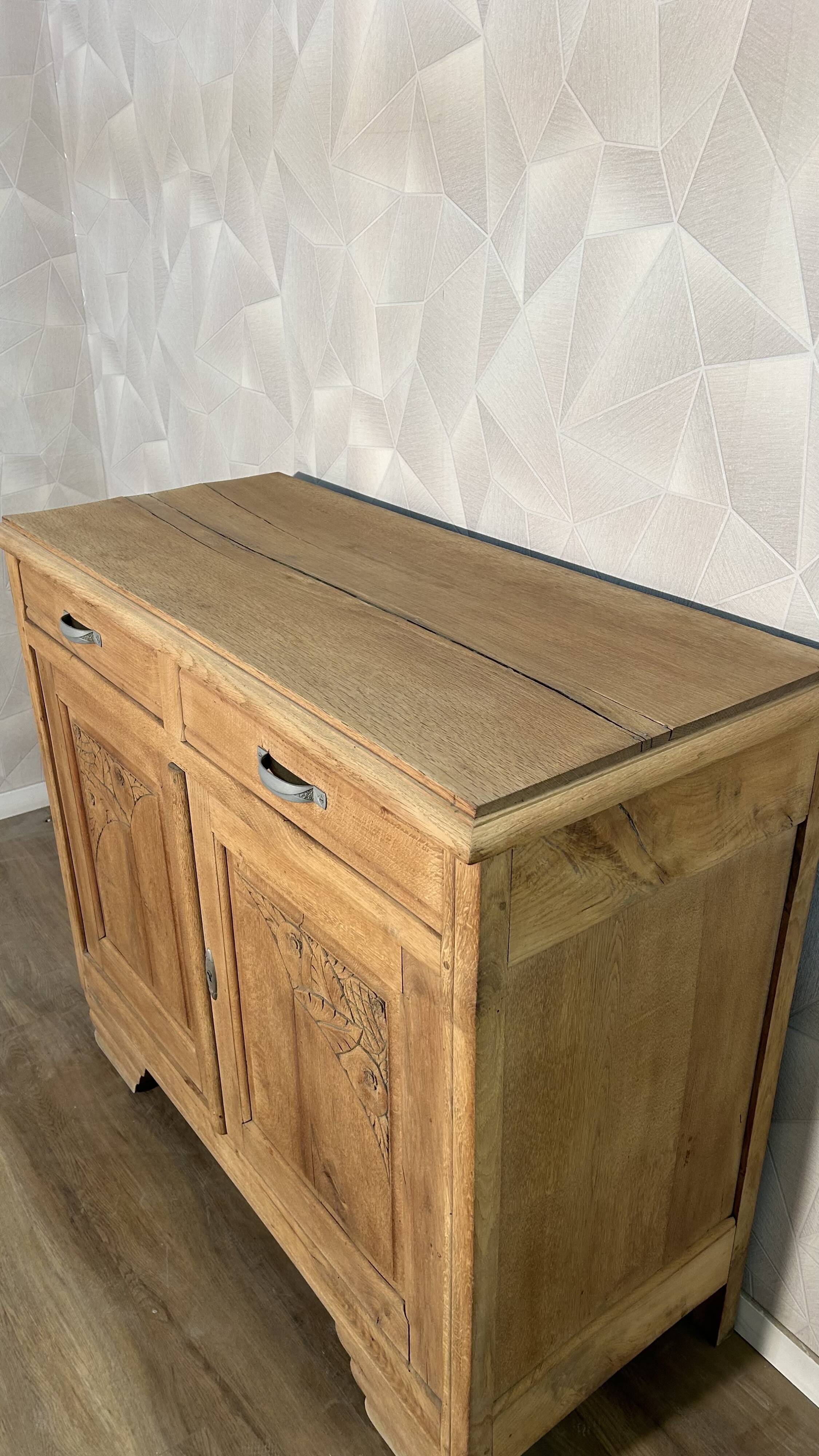 Art Deco sideboard in solid airbrushed oak