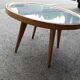 Coffee table vintage compass feet