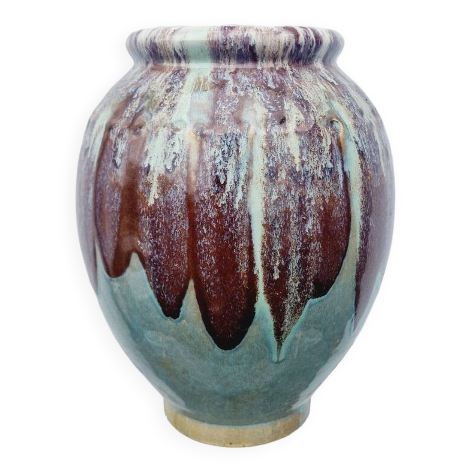 Vintage glazed stoneware vase