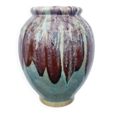 Vintage vase en grès vernissée